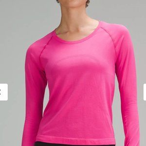 Lululemon Hot Pink Swiftly Tech Long-Sleeve Shirt 2.0 Race Length